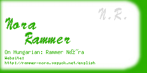 nora rammer business card